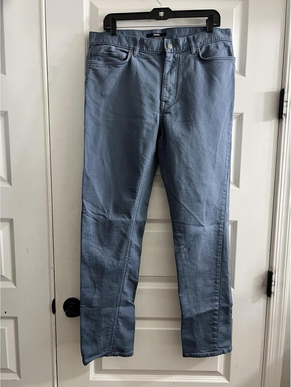 Quince Men Comfort Stretch Traveler Pants Slim Blue 34x32